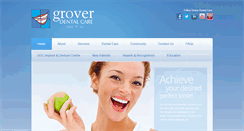 Desktop Screenshot of groverdentalcare.com