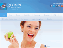 Tablet Screenshot of groverdentalcare.com